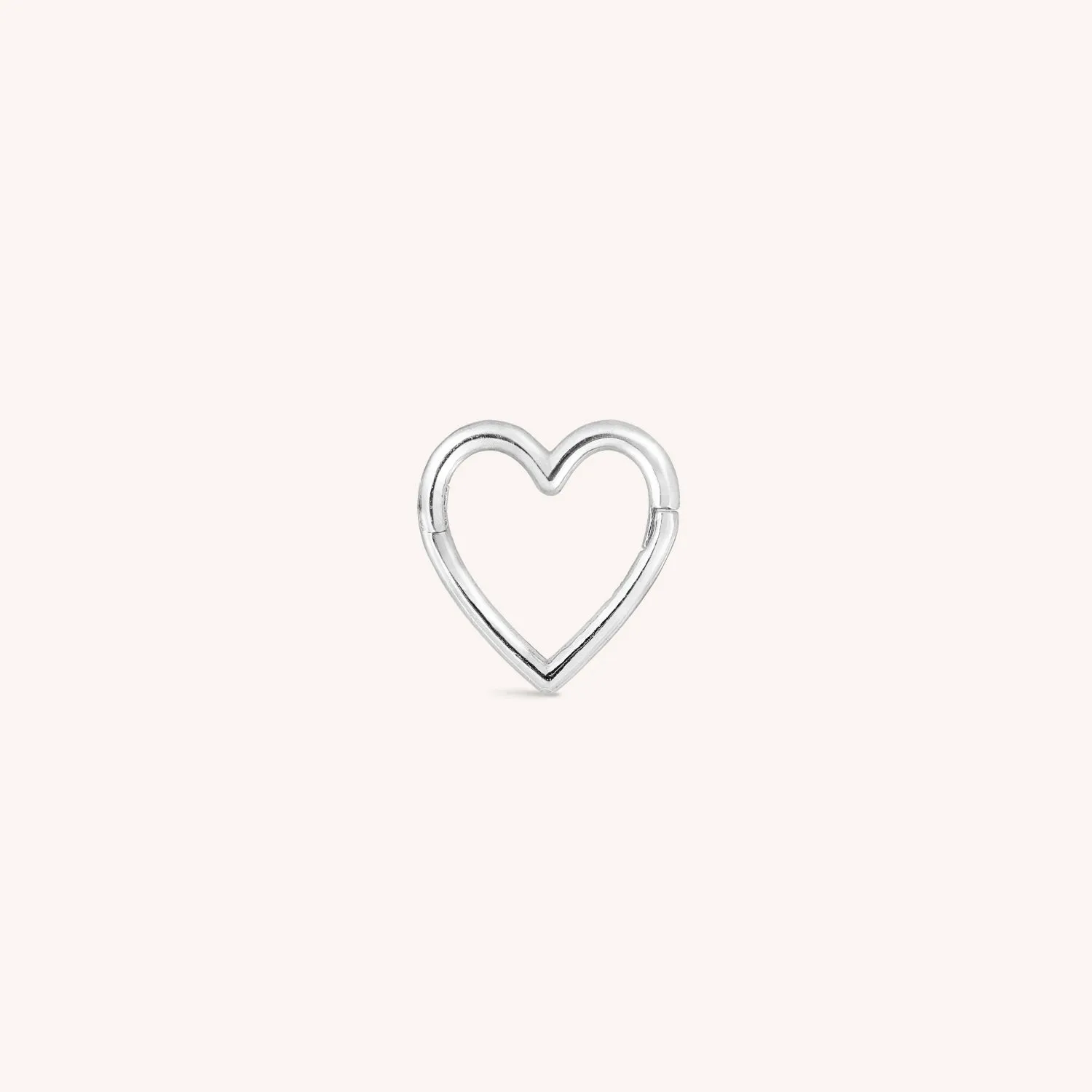 14K Solid Gold Love Loop Clicker Hoop