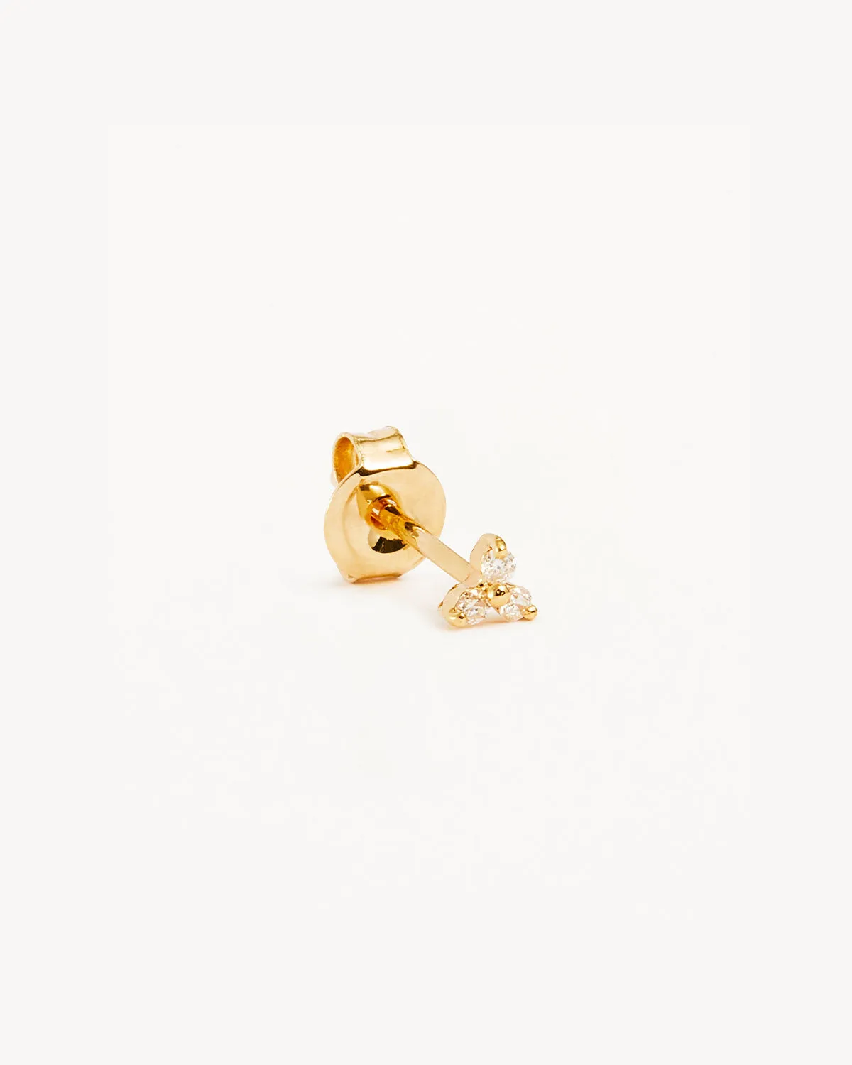 14k Solid Gold Twilight Diamond Stud Earring