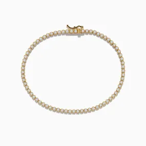 14K Yellow Gold Diamond Tennis Bracelet 1.30 TCW