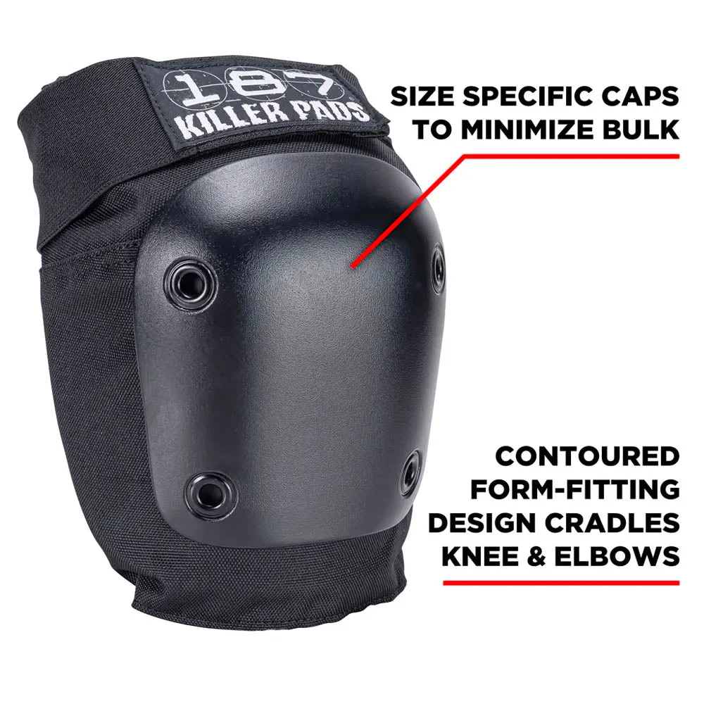 187 - Adult Six Pack Pad Set Black