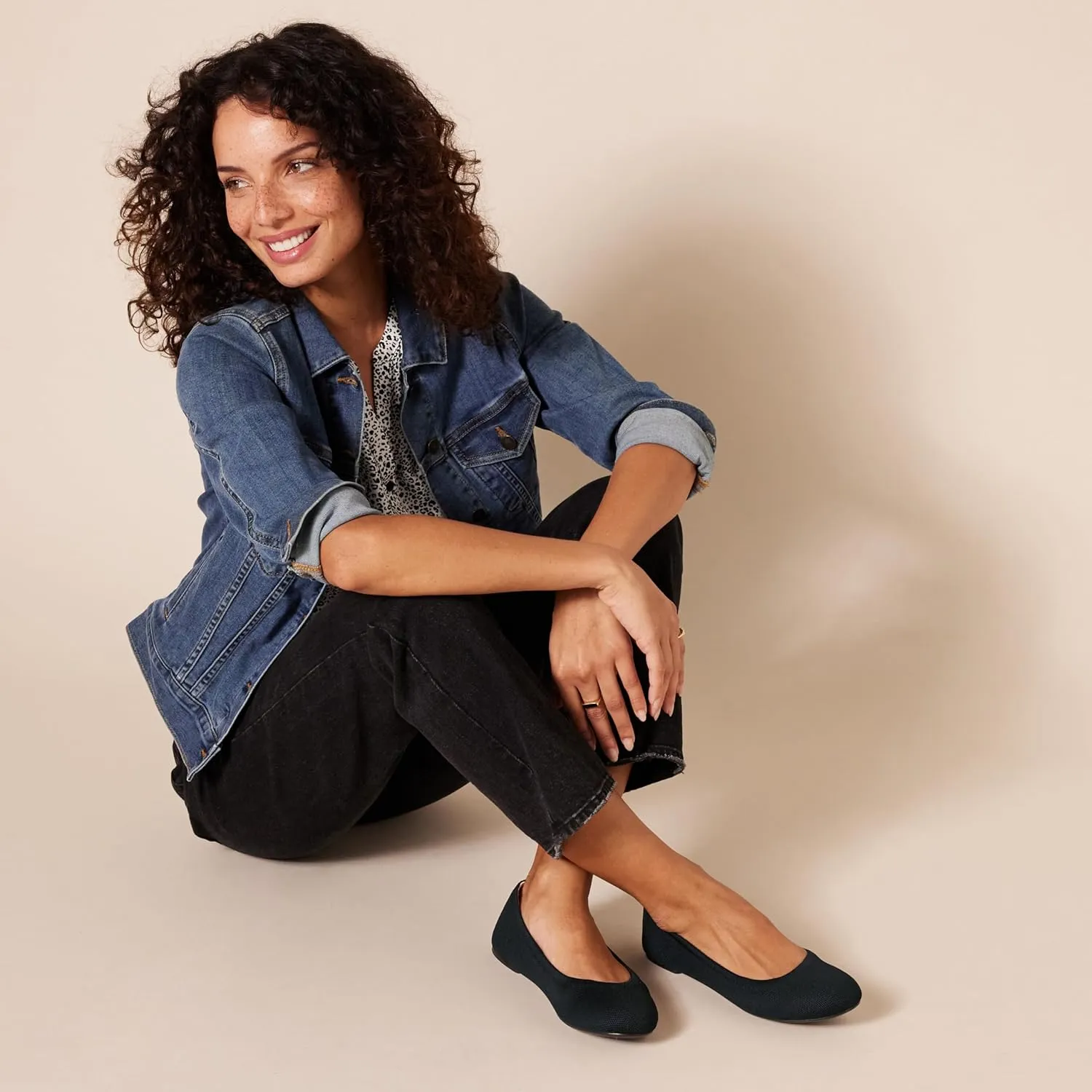 Amazon Essentials Women's Knit Ballet Flat