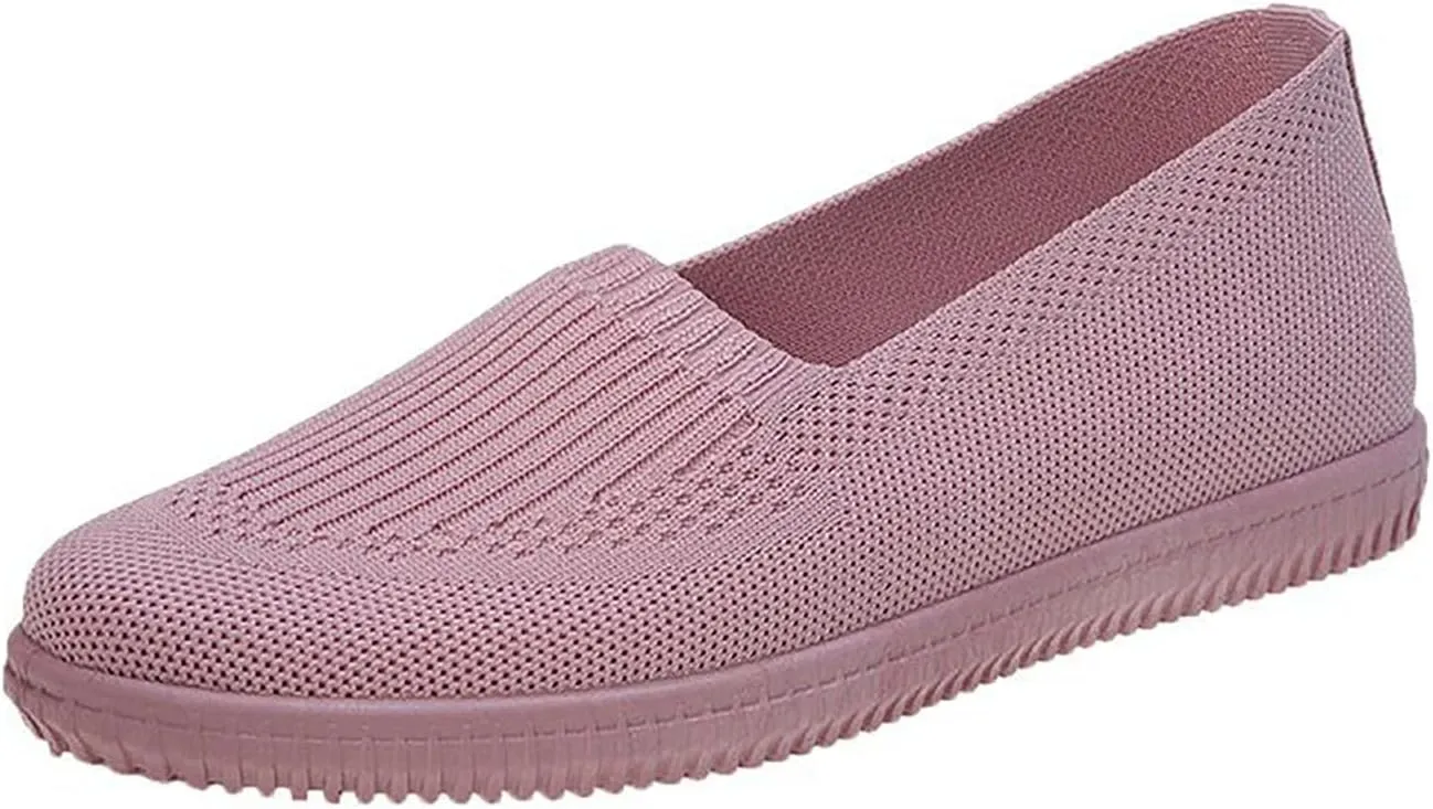 APUM Women's Flat Shoes - Solid Color Comfortable Classic Cute Fashion Skate Shoe Slip-on Breathable Casual flat sandals
