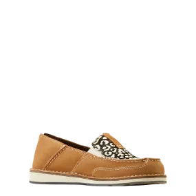 Ariat Ladies Dark Tan Suede & Cream Cheetah Hair On Cruiser 10050956