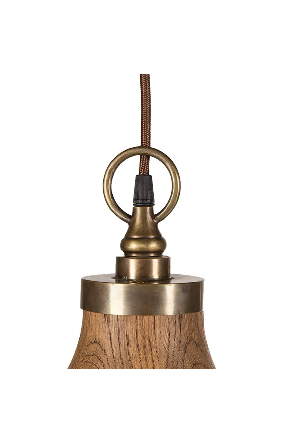 Bell Shaped Walnut Pendant Light S | Andrew Martin Big Sur
