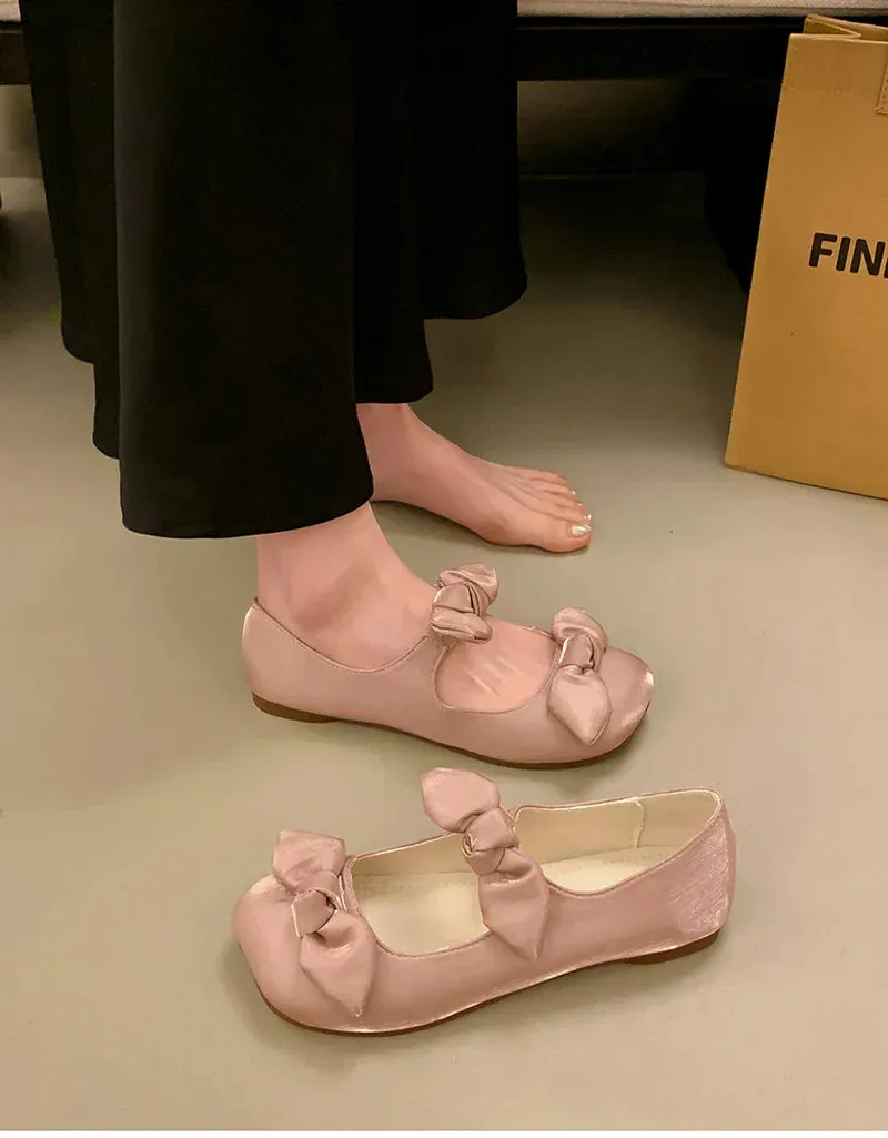 binfenxie Rome Style Women Loafer Shoes Fashion Shallow Butterfly-knot Ladies Comfort Soft Sole Flats Footwear