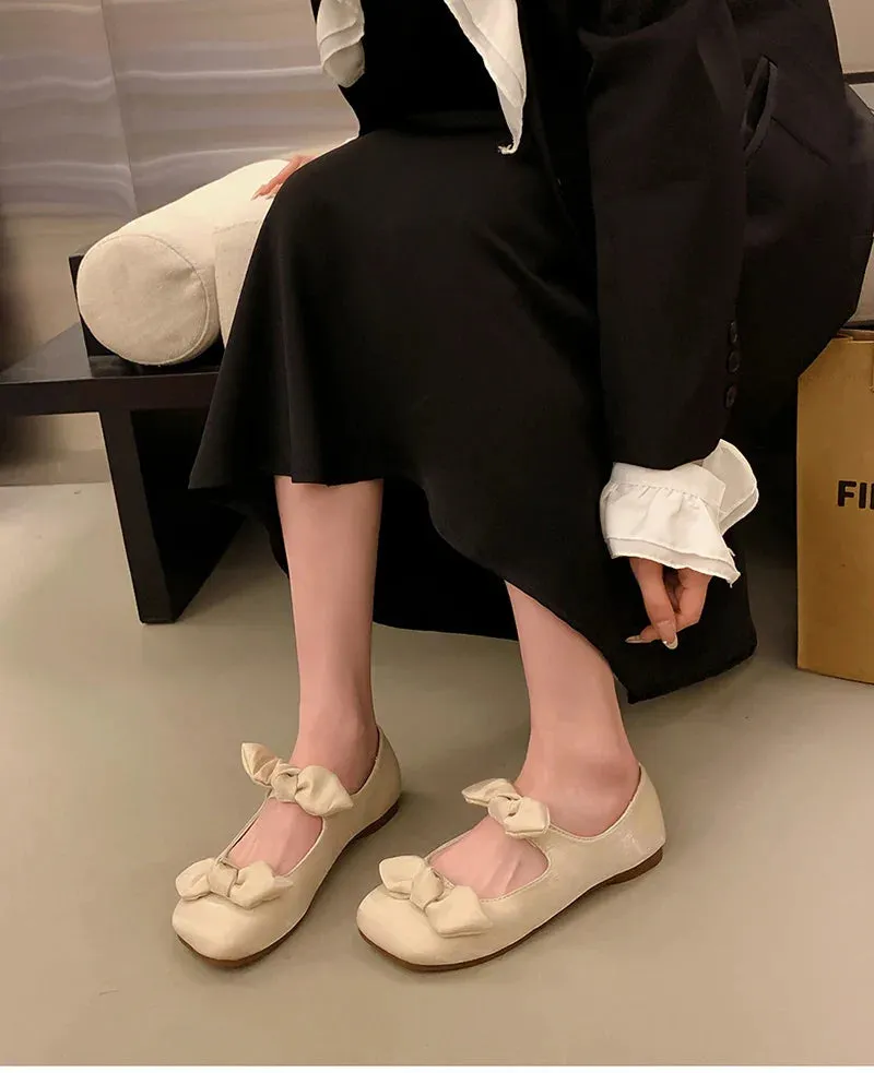 binfenxie Rome Style Women Loafer Shoes Fashion Shallow Butterfly-knot Ladies Comfort Soft Sole Flats Footwear