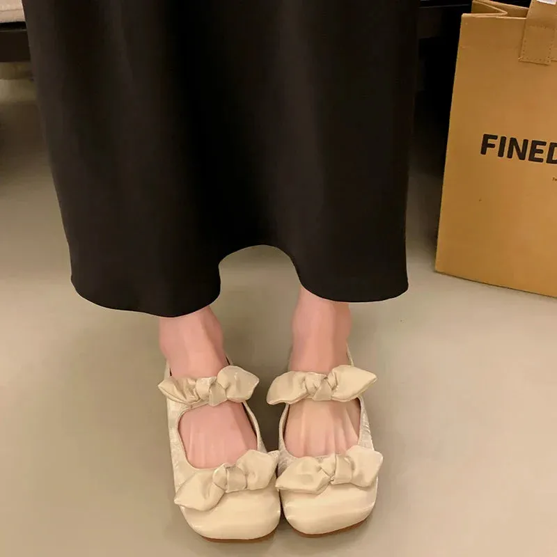 binfenxie Rome Style Women Loafer Shoes Fashion Shallow Butterfly-knot Ladies Comfort Soft Sole Flats Footwear