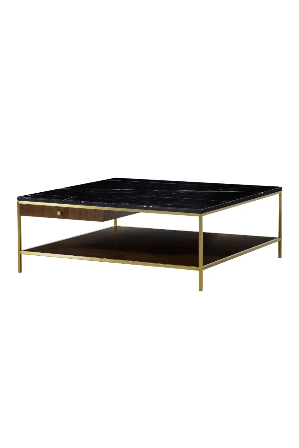 Black Marble Top Square Coffee Table L | Andrew Martin Chester