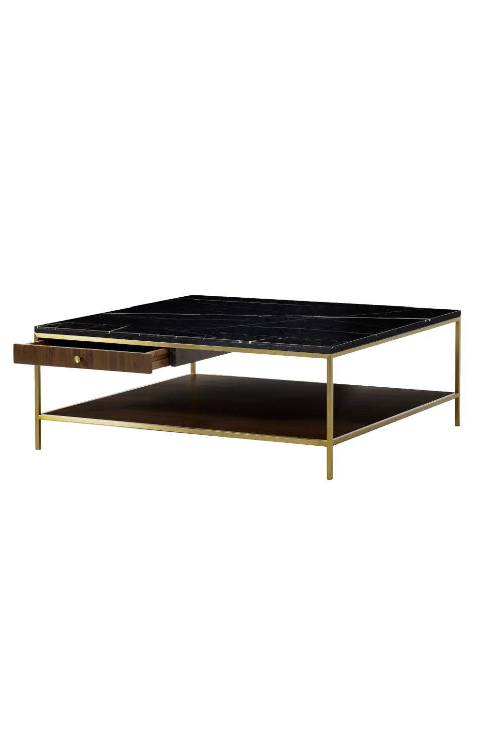 Black Marble Top Square Coffee Table L | Andrew Martin Chester