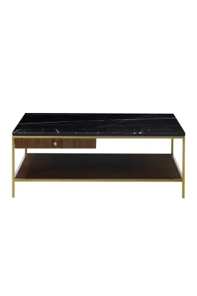 Black Marble Top Square Coffee Table L | Andrew Martin Chester