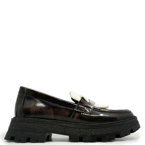 Blublonc Brown Florentic Fringe Chunky Loafer