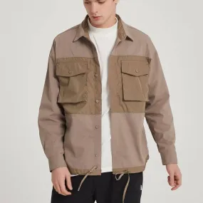Boysnextdoor Patchwork Shirt Jacket Grey