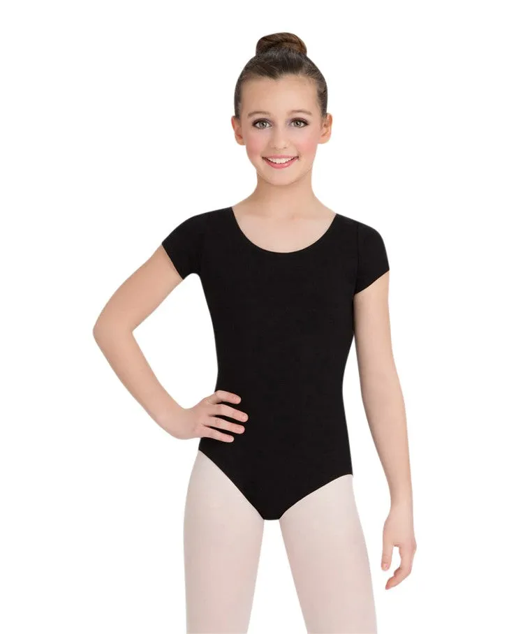 Capezio Girls Cotton Short Sleeve Leotard