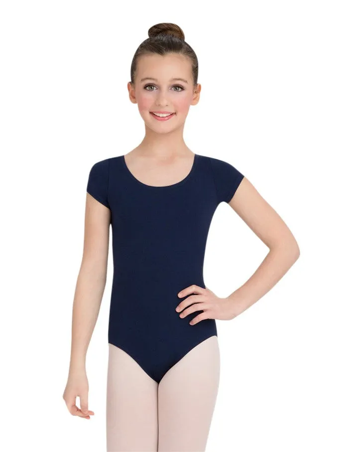 Capezio Girls Cotton Short Sleeve Leotard