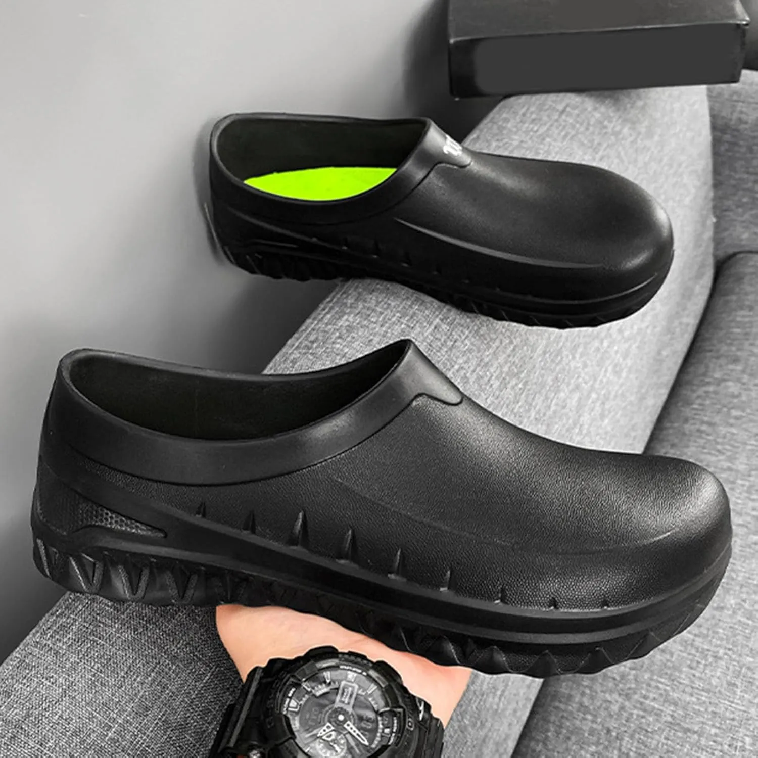 Chef Shoes Non Slip Clogs Work Kitchen Shoes Zapatos De Chef for Mens Slippers Size 15wide