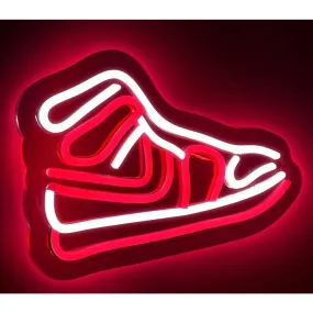 Cool Vivid Red Basketball Sneaker Shoes LED Night Light Room Wall Decoration