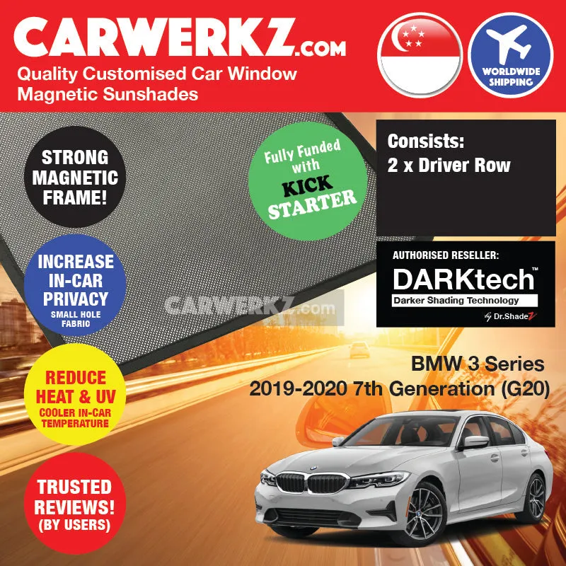 Dr Shadez DARKtech BMW 3 series 2018-Current 7th Generation (G20) Germany Sedan Customised Window Magnetic Sunshades