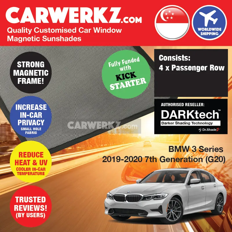 Dr Shadez DARKtech BMW 3 series 2018-Current 7th Generation (G20) Germany Sedan Customised Window Magnetic Sunshades