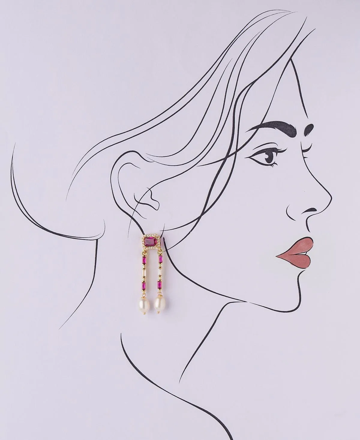 Fashionable Pearl Hanging Earring