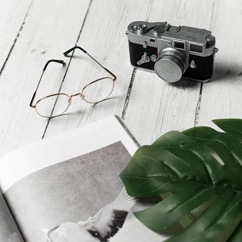 Flat Lay Instagram Backdrop - 'Palm Beach' White Wash Wooden (56cm x 87cm)