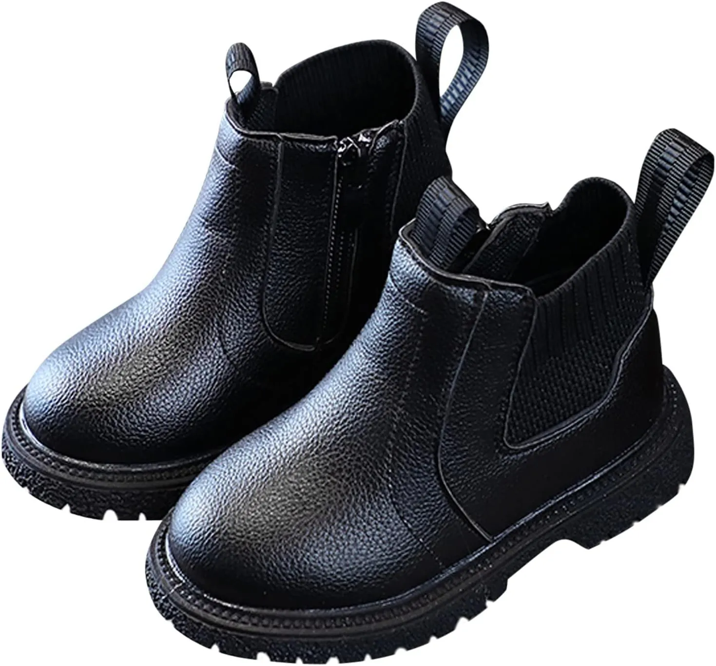 Girls Boys Children Ankle Boots Kids Low Heel Booties Fashion Side Zipper Knee Calf Boots for Toddler Girl
