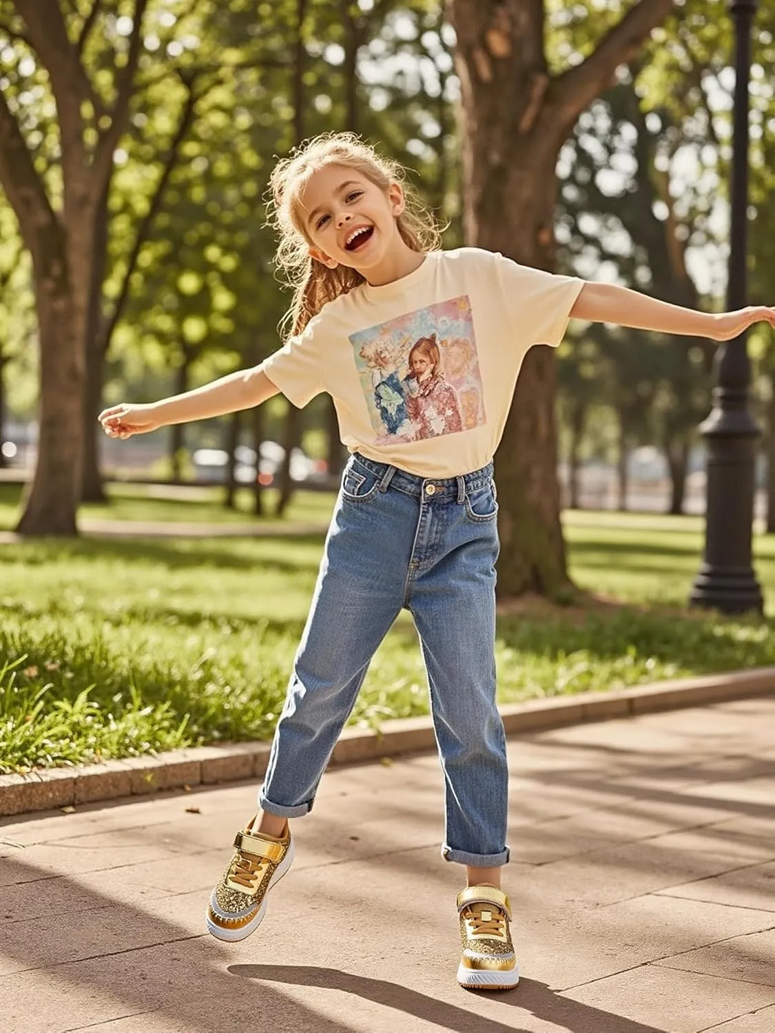 Girls Boys Sneakers Kids Running Tennis Shoes Glitter Sparkly Braided Bling Design,Athletic Shoes for Children Youth