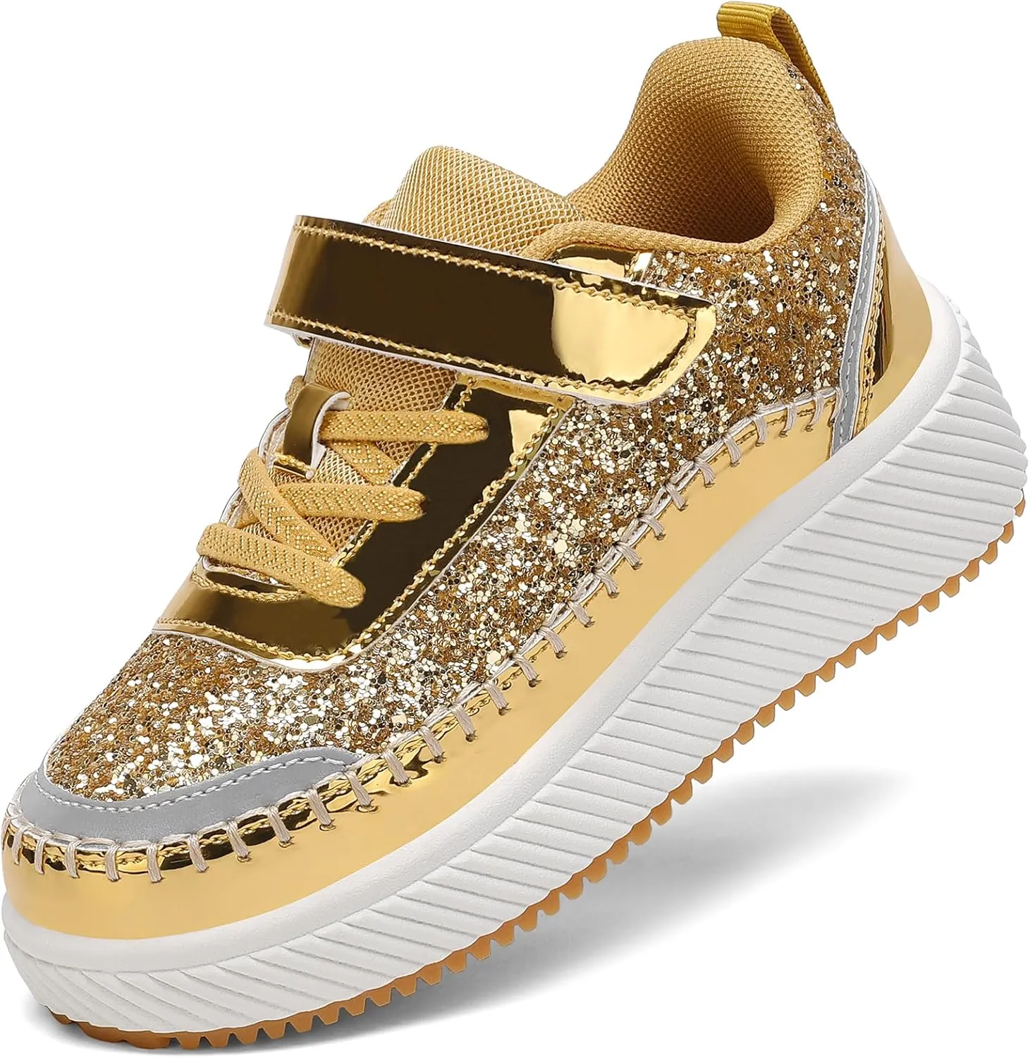 Girls Boys Sneakers Kids Running Tennis Shoes Glitter Sparkly Braided Bling Design,Athletic Shoes for Children Youth