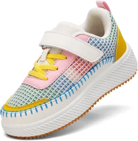 Girls Boys Sneakers Kids Running Tennis Shoes Glitter Sparkly Braided Bling Design,Athletic Shoes for Children Youth