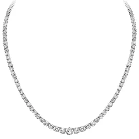 Graduated Necklace (26.65 ct Diamonds) in White Gold