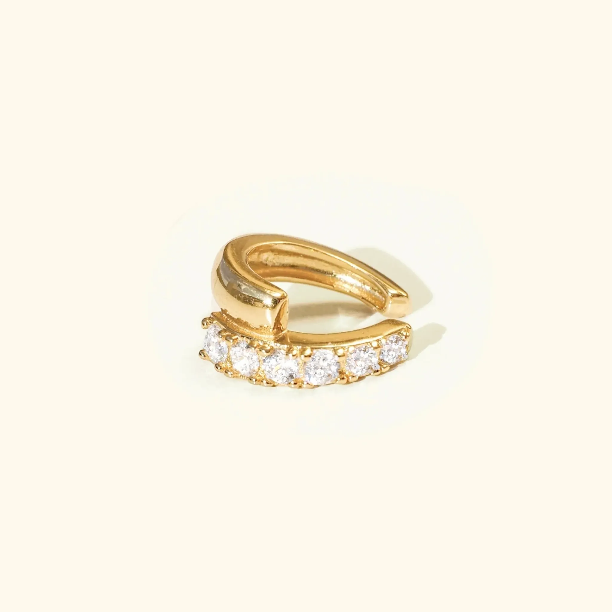 Half Crystal Ear Cuff