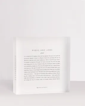 Highs & Lows — Mini Mantra Block