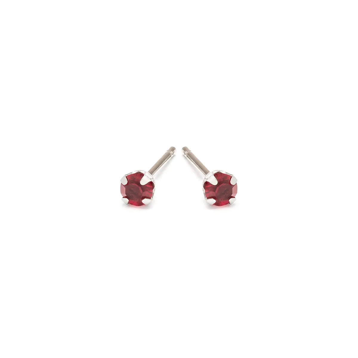 January Birthstone Stainless Steel Stud Earrings