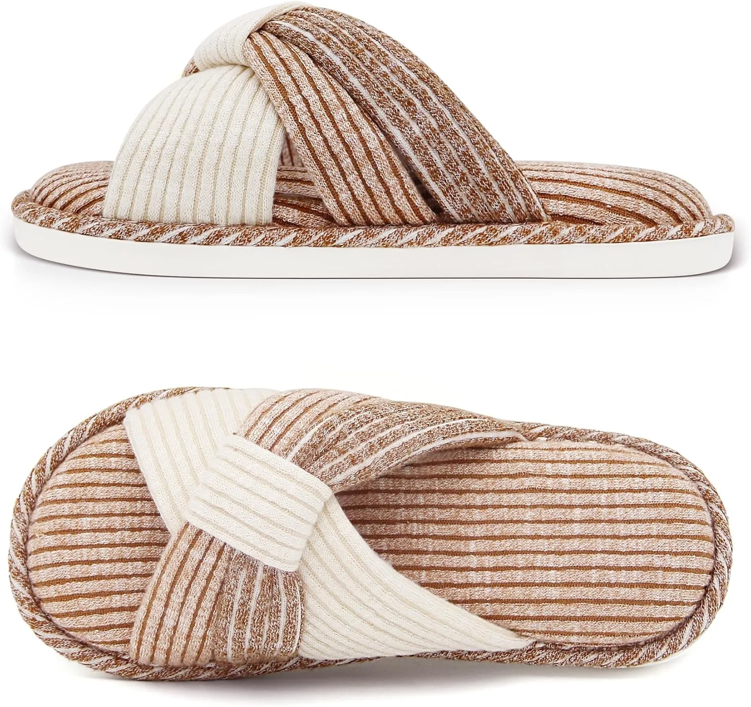 Jerzmy Cross Slippers for Women, Cozy Soft Bow Memory Foam House Bedroom Slippers Trendy Woman Gifts Home Shoes for Room Indoor Kitchen