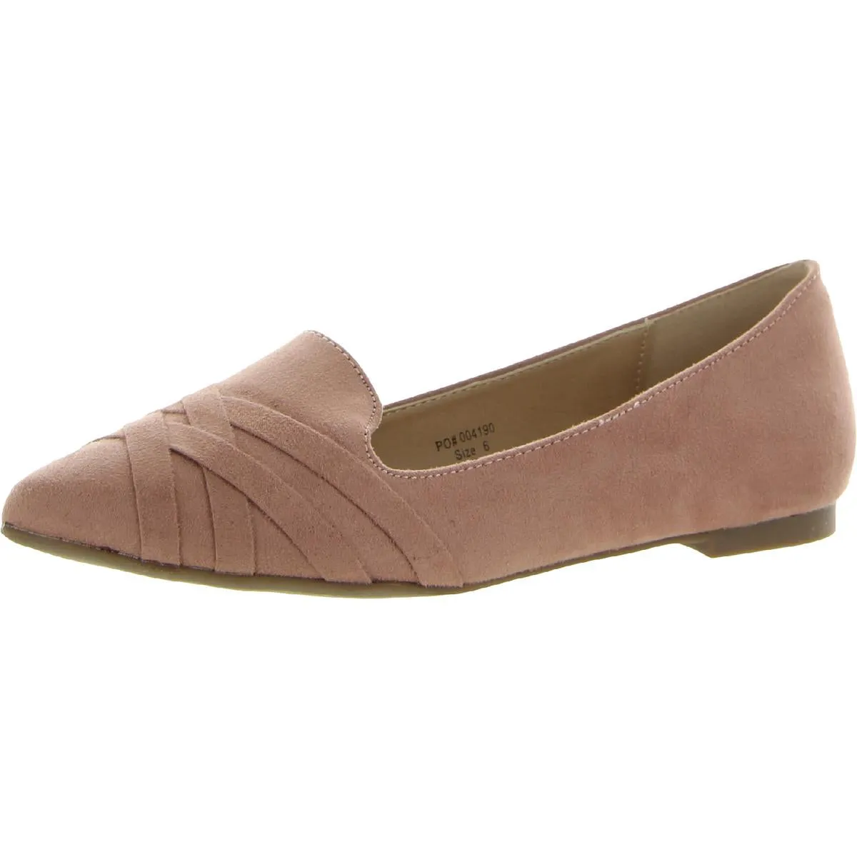 Journee Collection Womens Faux Suede Slip On Ballet Flats
