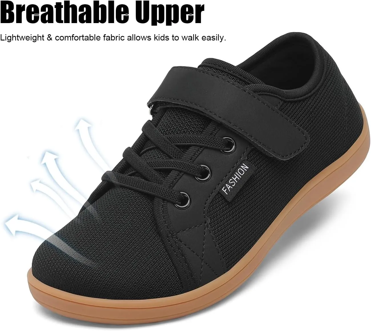 Little/Big Kids Barefoot Shoes Boys Breathable Walking Sneakers Girls Lightweight Wide Toe Box Shoes for Indoor Outdoor