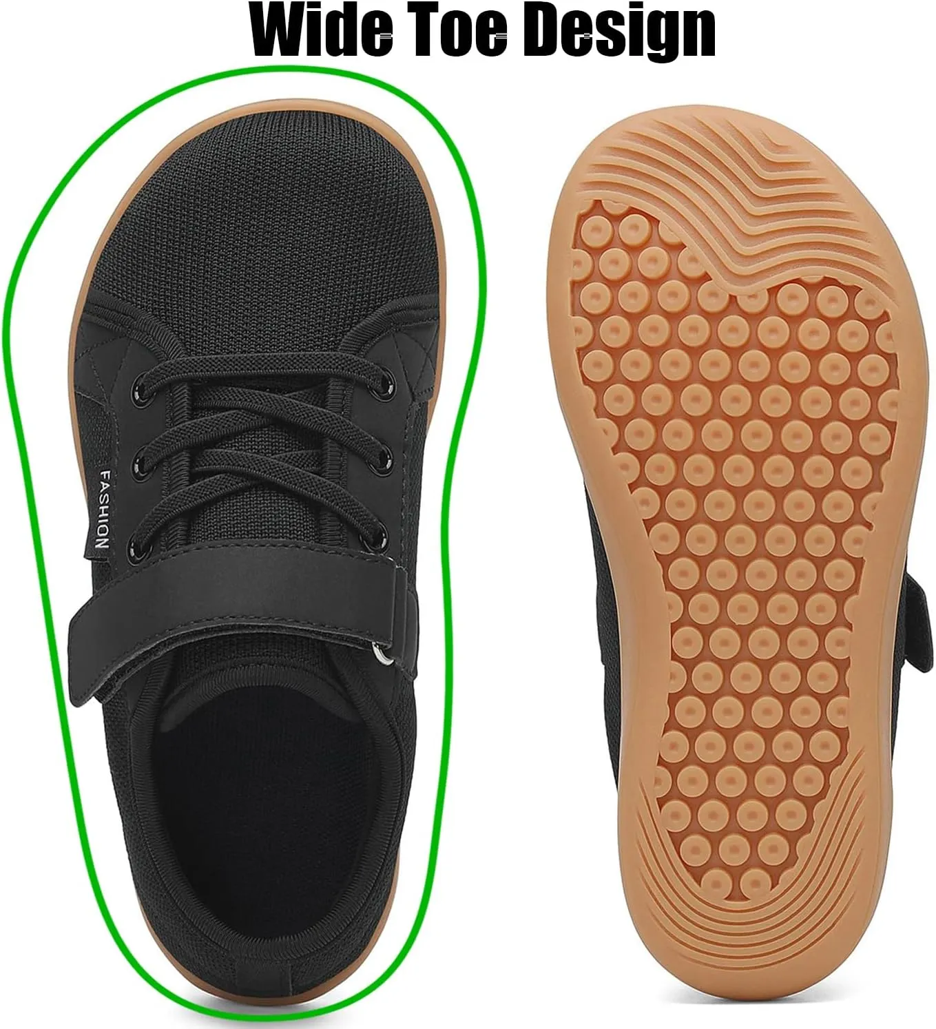Little/Big Kids Barefoot Shoes Boys Breathable Walking Sneakers Girls Lightweight Wide Toe Box Shoes for Indoor Outdoor