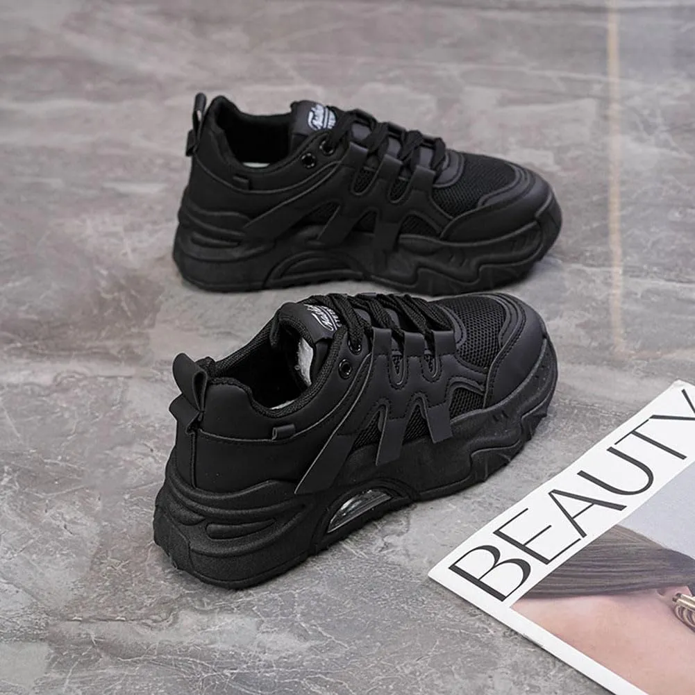 MAUGELY Women's Platform Mesh Casual Sports Shoes Fashionable Road-Running Walking Sneakers