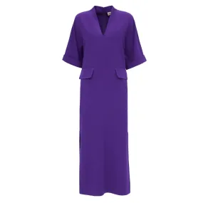 Maxi Dress With Pockets Purple