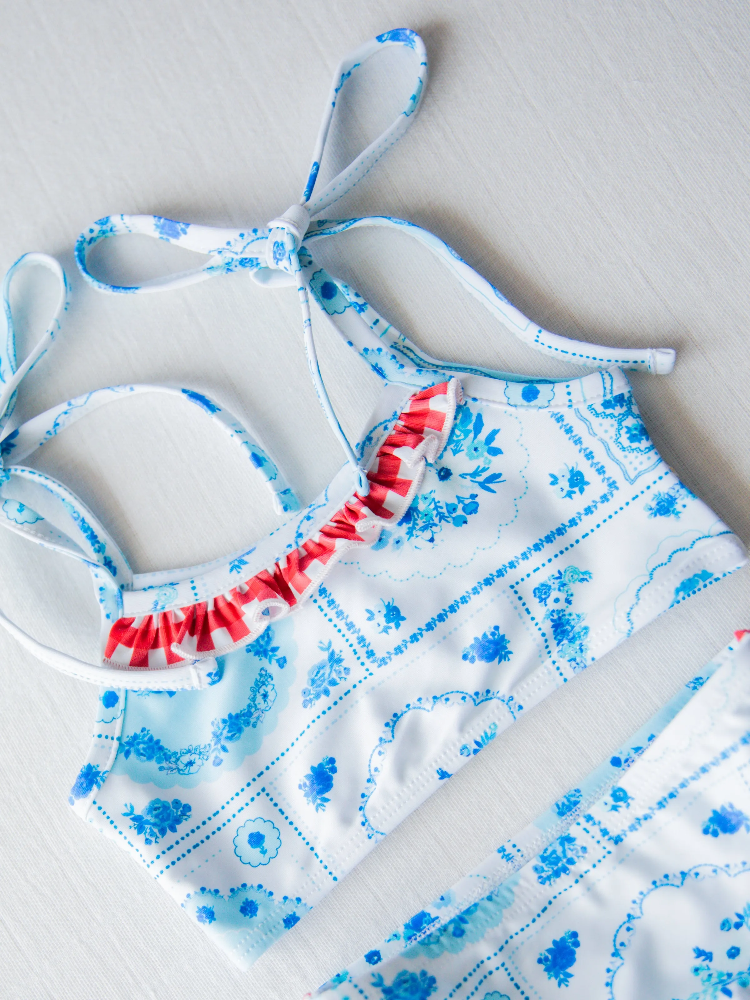 Meg Tankini - Patchwork Blue