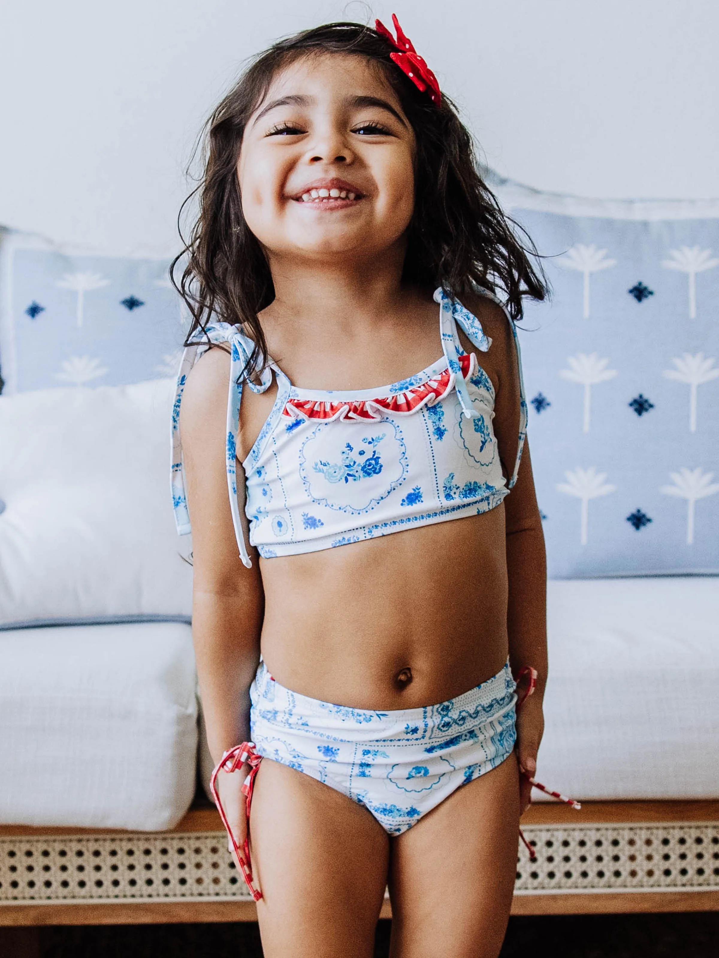 Meg Tankini - Patchwork Blue