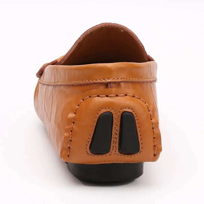 Mens Loafers Shoe Simple Solid Color Driving Loafers PU Leather Lightweight Slip Resistant Anti-Slip Fashion Party Slip-ons