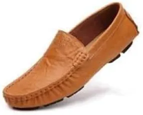 Mens Loafers Shoe Simple Solid Color Driving Loafers PU Leather Lightweight Slip Resistant Anti-Slip Fashion Party Slip-ons