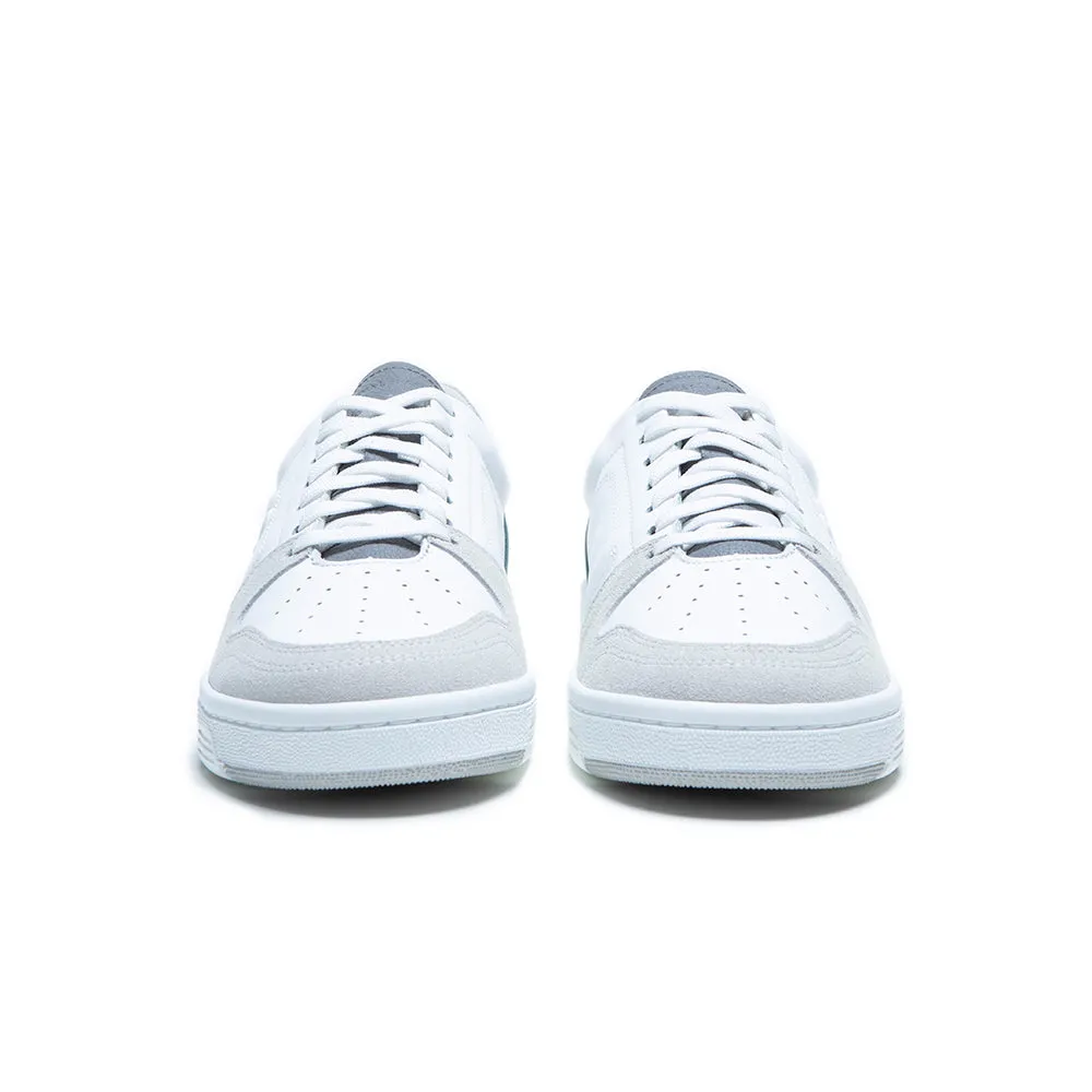 Men's Maker White Black Gray Logo Leather Sneakers 08214-048