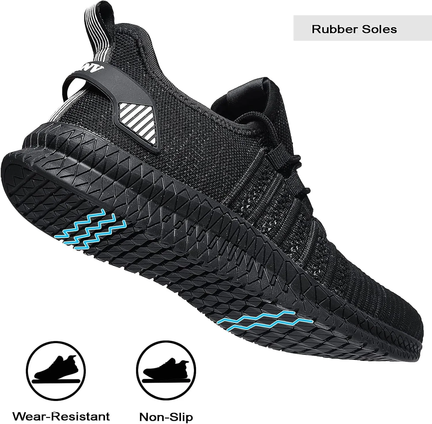Mens Slip On Walking Shoes Lightweight Breathable Non Slip Running Comfortable Gym Tennis Athletic Fashion Sneakers Men