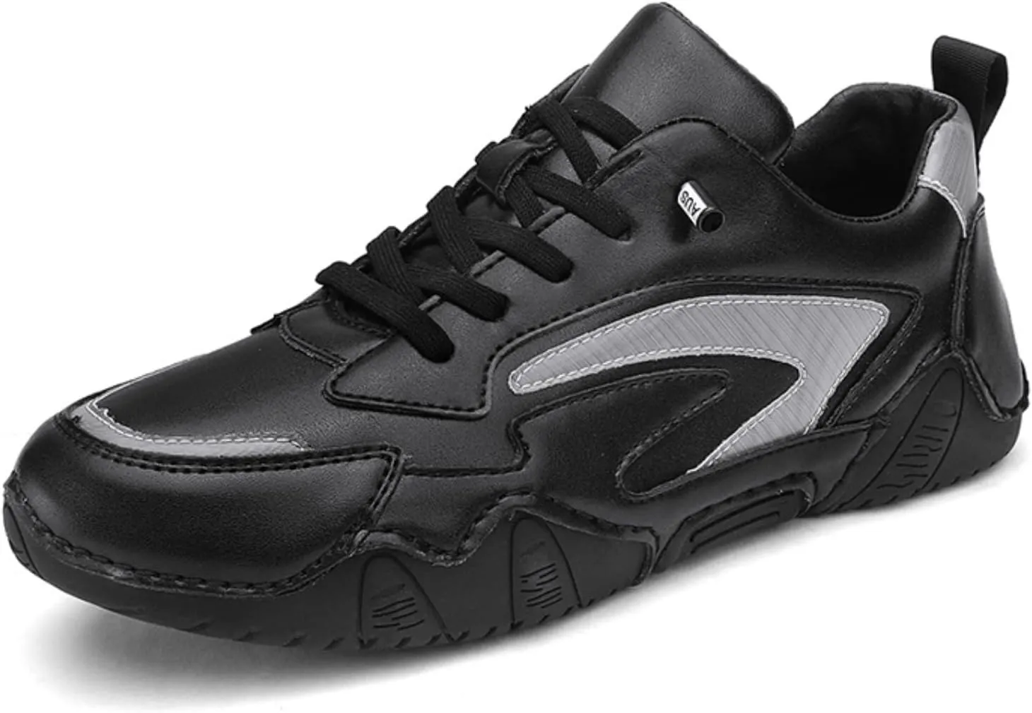 Myallfeet Men's Leather Comfort Driving Sneakers Fashionable, Comfortable and Non-Slip Slip-On Driving Shoes Casual Lightweight Moccasin Shoes