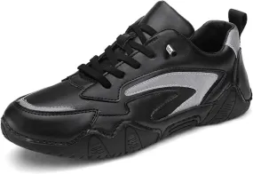 Myallfeet Men's Leather Comfort Driving Sneakers Fashionable, Comfortable and Non-Slip Slip-On Driving Shoes Casual Lightweight Moccasin Shoes