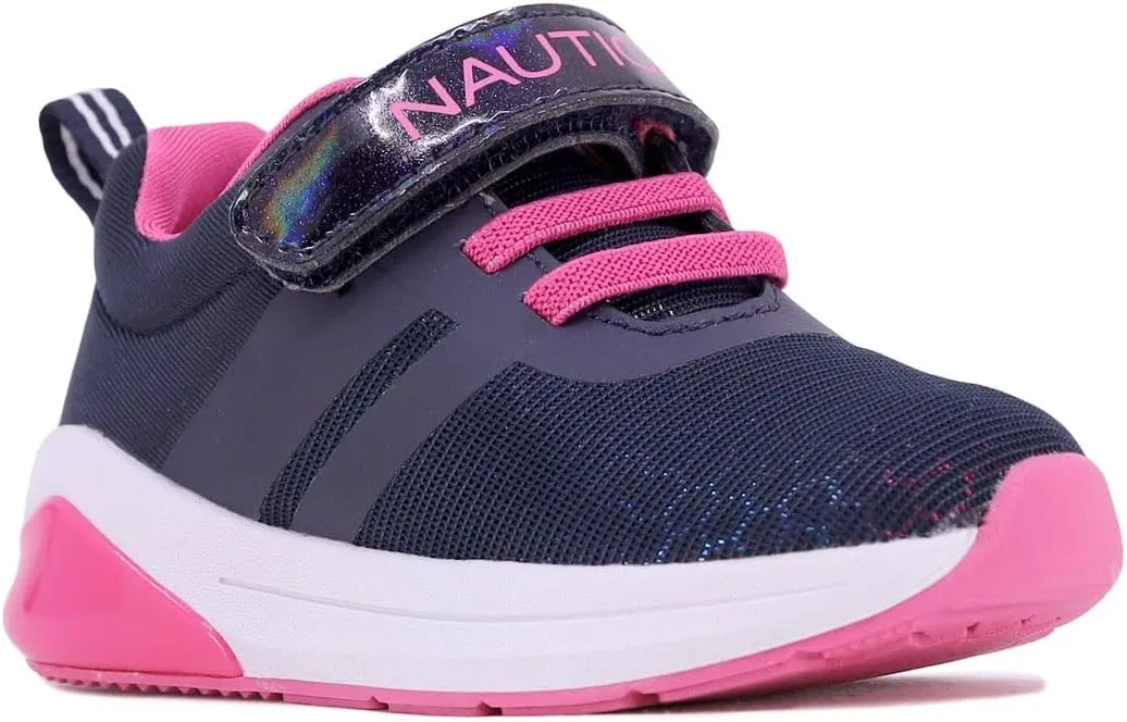Nautica Kids' Light-Up Flashing Sneaker Athletic Running Shoes with Strap | Fashionable and Fun for Boys and Girls | Available in Toddler and Little Kid Sizes