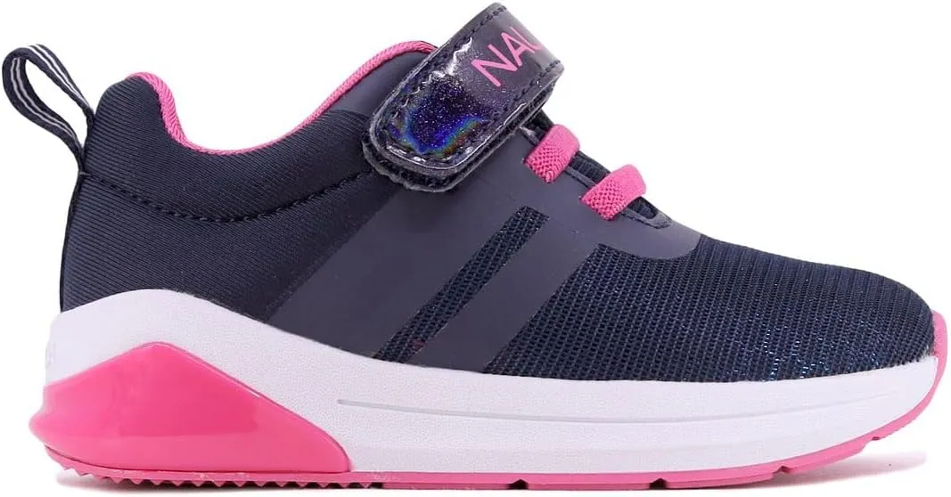 Nautica Kids' Light-Up Flashing Sneaker Athletic Running Shoes with Strap | Fashionable and Fun for Boys and Girls | Available in Toddler and Little Kid Sizes