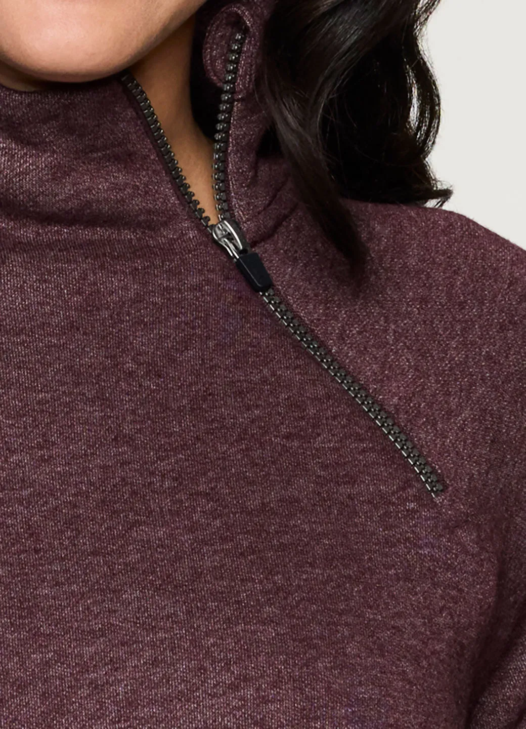 Plus Prime Ready To Roll Fleece Zip Mock Neck Pullover