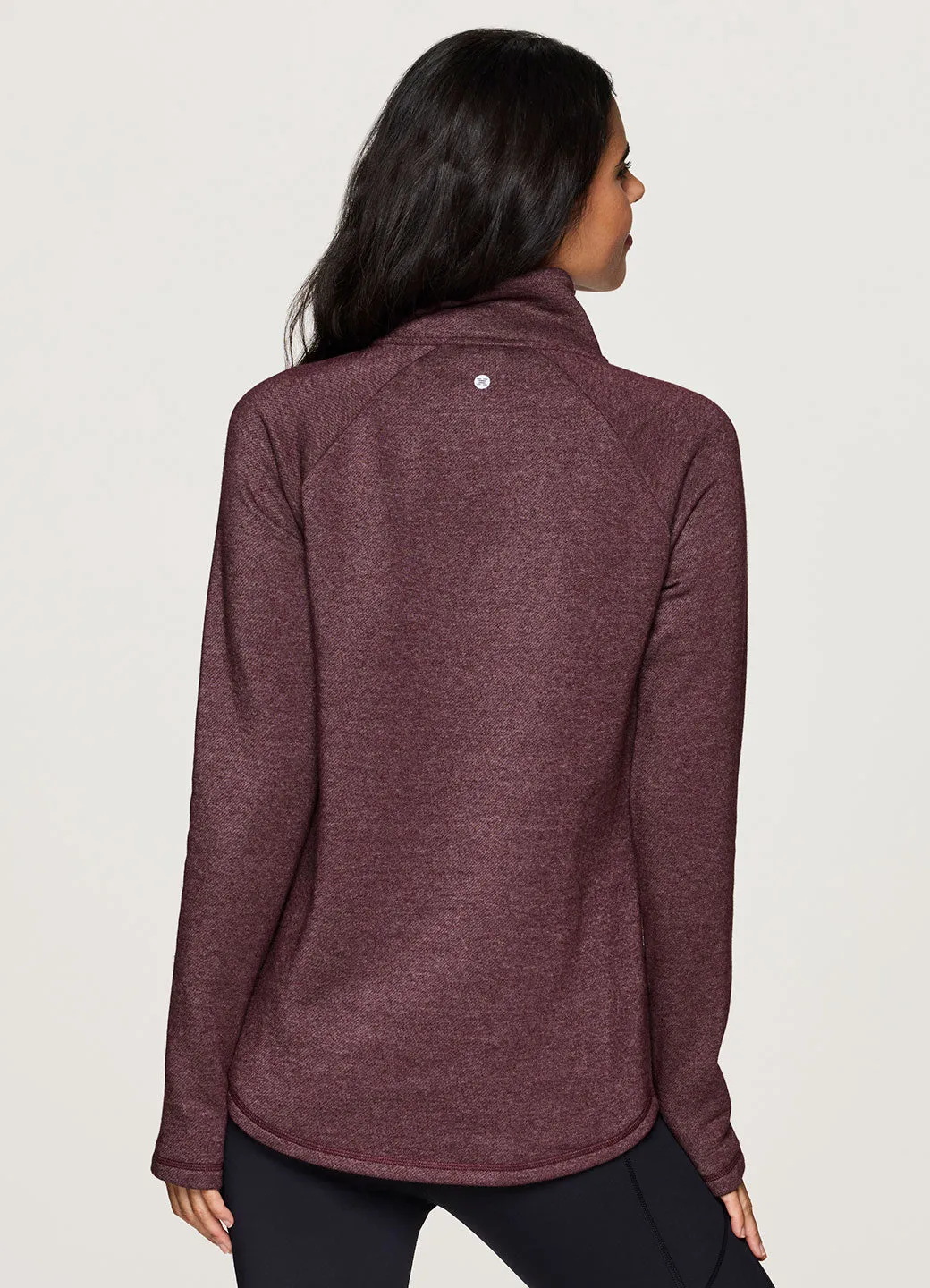 Plus Prime Ready To Roll Fleece Zip Mock Neck Pullover